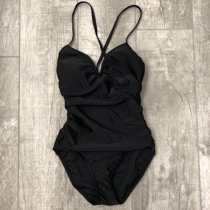 NWOT Black one piece swim bathing suit size small
